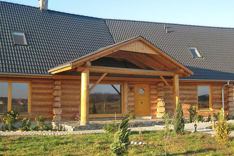 Okna rustykalne - dom z bali