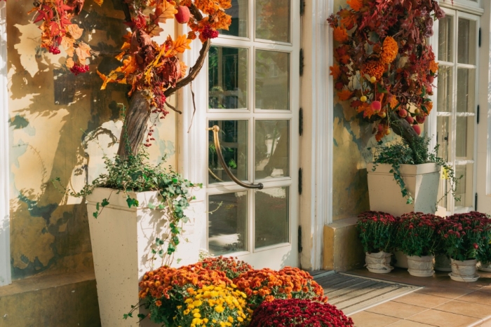 okna jesienią